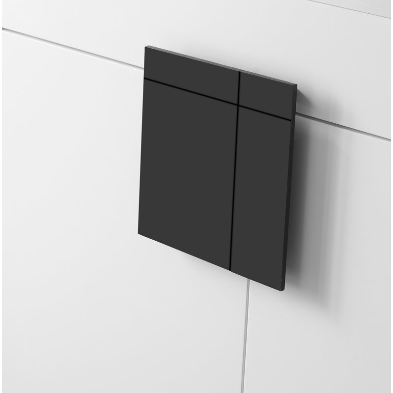 Ensemble de meuble-lavabo simple 48 po Maisie, Noir, Peinture blanc mat