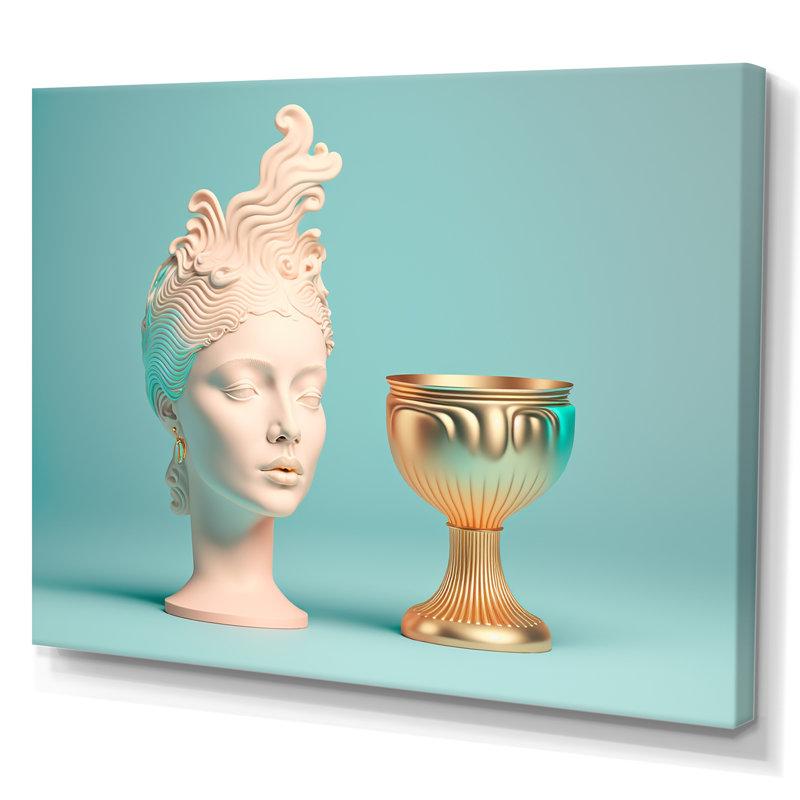 «Marble Woman surrealistic Universe II», reproduction sur toile, H 16 po x l 32 po x P 1 po, Toile tendue