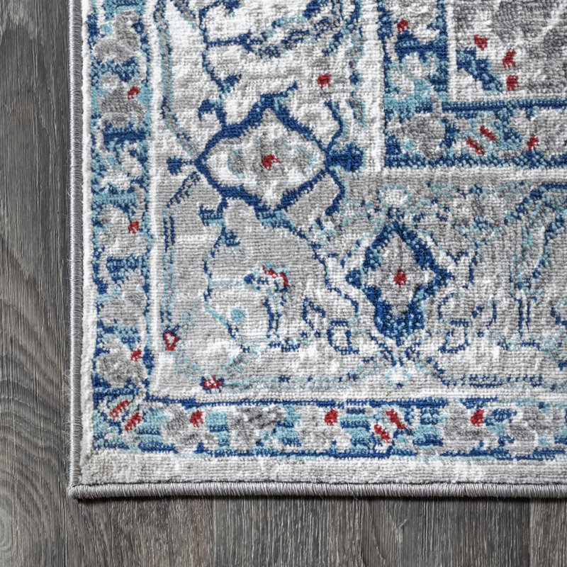 Tapis gris clair / bleu Lawrence Hill, Rectangle 4pi x 6 pi