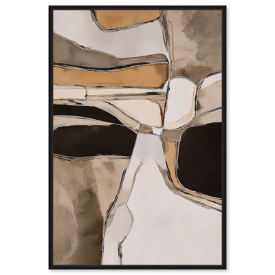 Impression sur toile Canyon Walls II par Art Remedy, cadre noir, 16 x 24