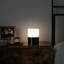 Lampe de table à DEL en marbre noir 6 po avec abat-jour rotatif Zigzag
