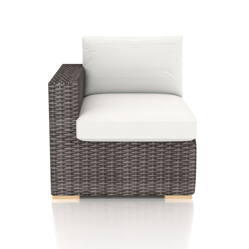 Chaise de terrasse avec coussins Sunbrella Marfik, Toile Sunbrella® naturel