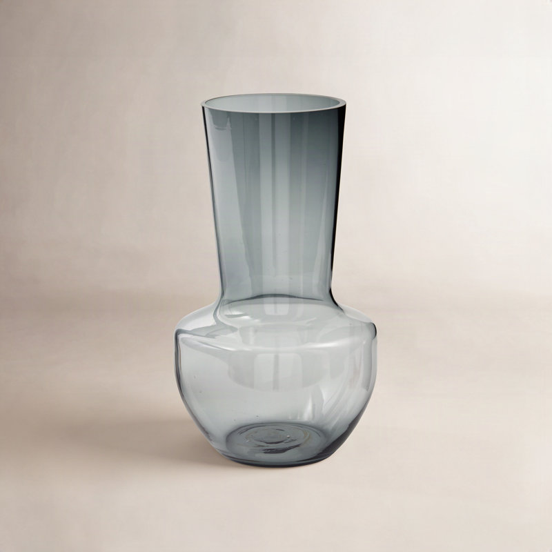 Talum Handmade Glass Table Vase, 12.25" H x 7.25" W x 7.25" D