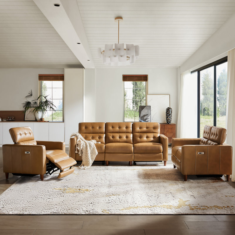Canapé modulaire électrique Peele, Camel