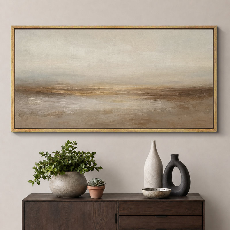 Grande impression sur toile encadrée, impression de paysage abstrait pour la décoration intérieure moderne, H 30 po x l 60 po