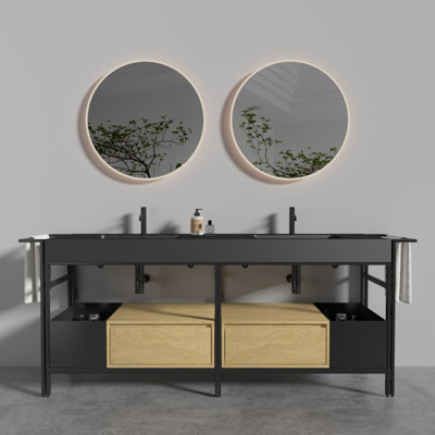 Meuble-lavabo modulaire de style industriel Forte