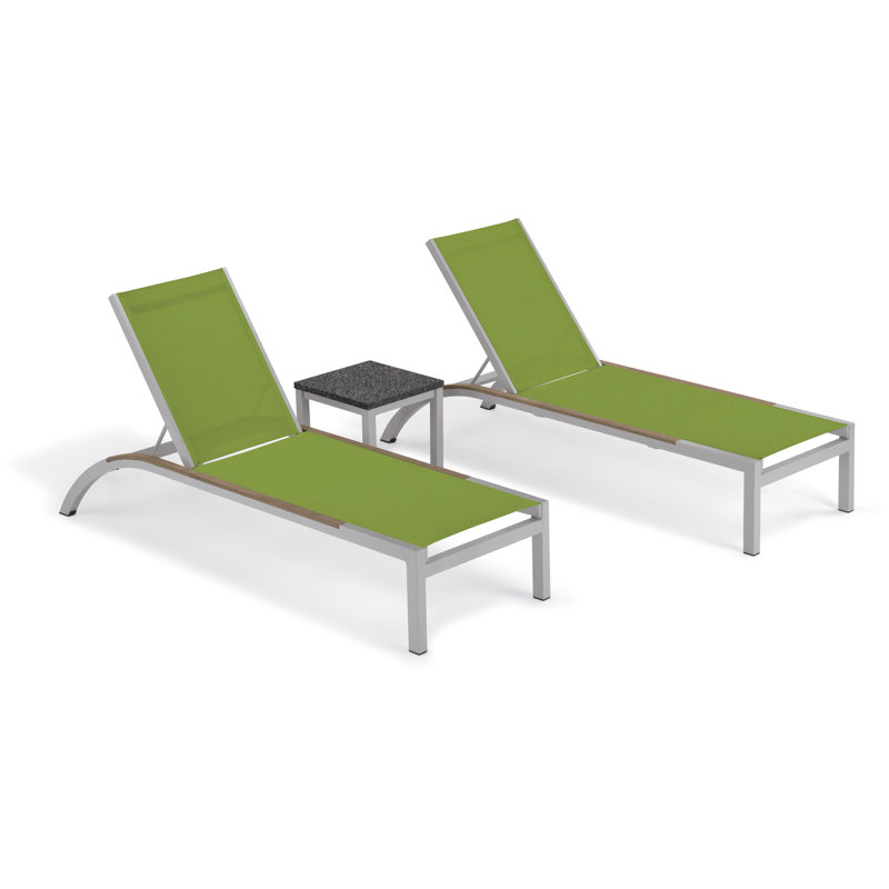 Argento And Travira Outdoor Chaise Lounge, Go Green