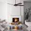 Ventilateur de plafond intelligent intérieur / extérieur de 56 pouces Journey, ensemble d'éclairage à DEL à intensité variable et télécommande, fonctionne avec l'assistant Google, Amazon Alexa et les raccourcis Siri.-400815762-400815767-400815763