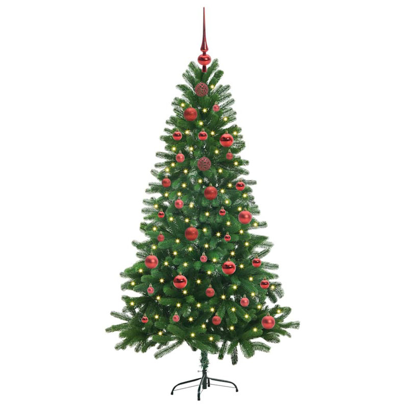 Christmas Tree with 150 LEDs with Stand 150 cm PE, Red