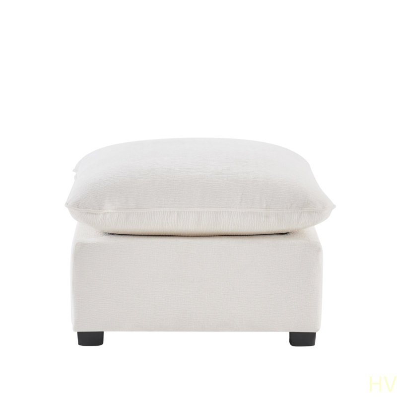 Module de repose-pieds modulaire 26 * 26 "pour canapé modulaire modulaire, assise large, chenille, Blanc
