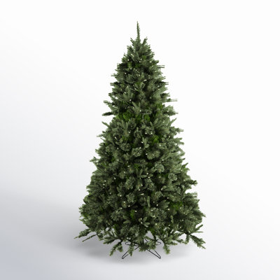Kanhaya Flocked Pre-Lit Pine Christmas Tree