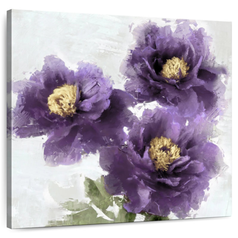 Harnek Purple Bloom I, 33" H x 33" W