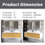 Meuble-lavabo mural 55 po avec plateau blanc uni