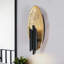 Applique murale à bras en résine noire et dorée à 1 lumière Fujie