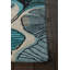 Tapis en laine / viscose touffeté à la main Jessica Swift blanc / noir / bleu sarcelle-81815772