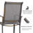 Walnes Outdoor Patio Dining Set, Iron Table, with PVC-coated polyester Chairs-75026921