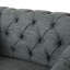 Fauteuil club en tissu gris anthracite