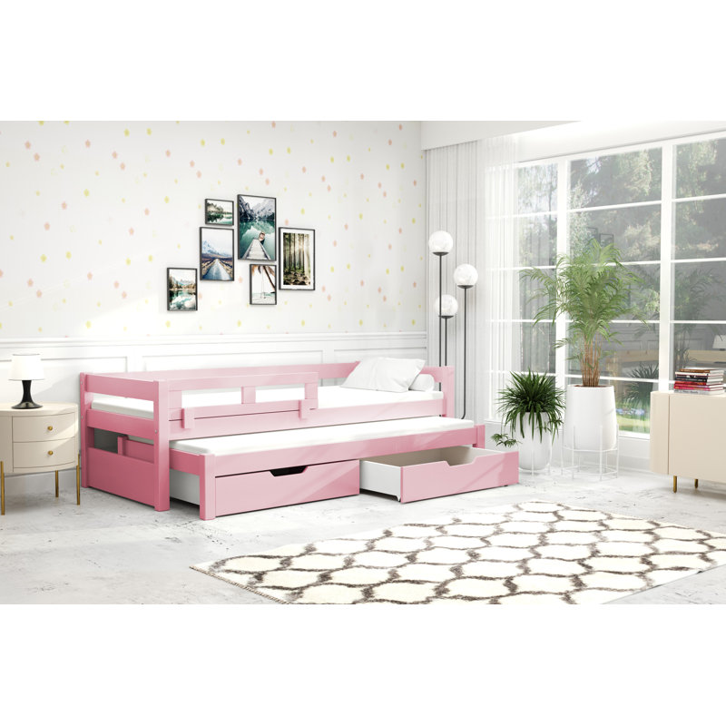 Herbiorn Kids Bunk Bed and Mattress by Harriet Bee, Pink