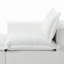 Chaise longue modulaire rembourrée en chenille beige avec repose-pieds amovible - entièrement compressée, aucun assemblage requis-1897688184-1897707336