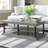 Alfonso Coffee Table With Wooden Legs & 2 Open Shelves-2002280574