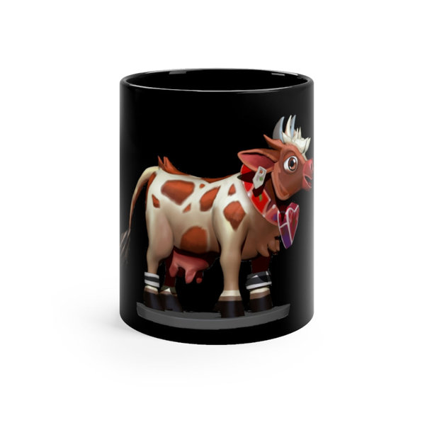 INS Eectric Heated Coaster Coffee Mug Set Cute Cow Shape Glass