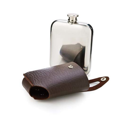 Admiral Stainless Steel Flask and Traveling Case
