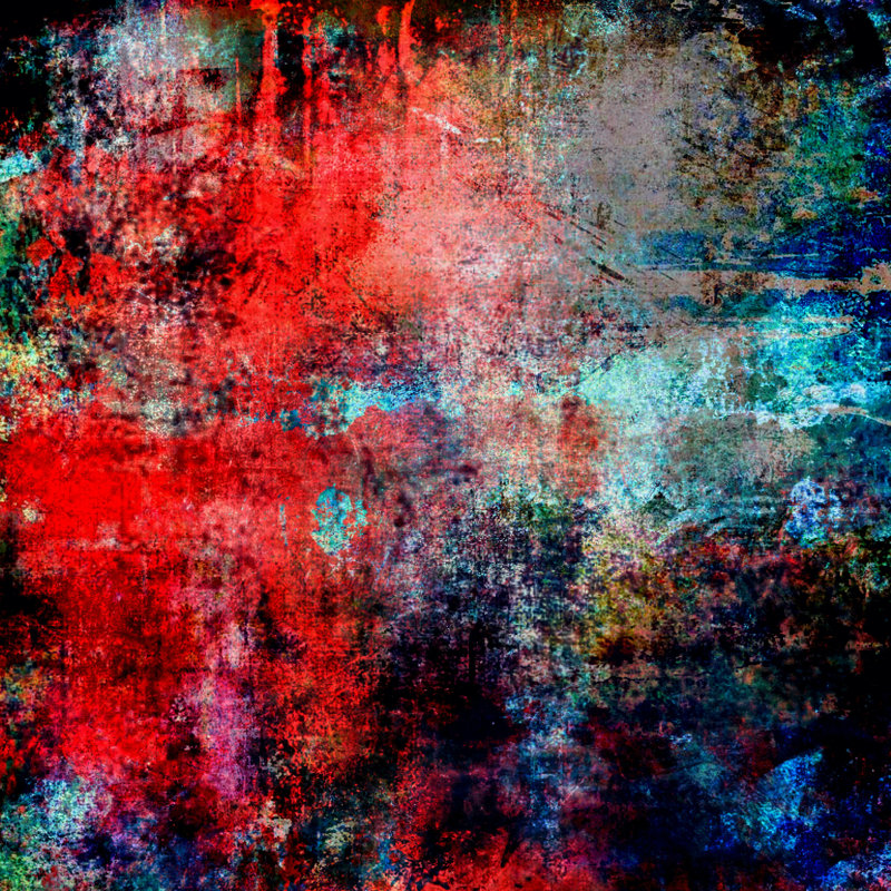 Abstrait moderne rouge, H 12 po x l 12 po x P 1,25 po