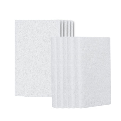 Restaurantware-RW Clean 6 x 3.5 Inch Scouring Pads, 10 Multi-Purpose Scrub Pads - Not Abrasive, Heavy-Duty, White Nylon Scrub Pads For Cleaning, For Cleaning Or Scrubbing, Versatile