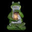 Statue de grenouille solaire avec des lucioles encastrées Kathy Ireland