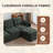Cloud-Like Chenille Sectional Sofa with Ottoman, 3 Seater Deep Comfy  Cloud Couch, Modern Soft Tufted Sofa for Living Room-848690096