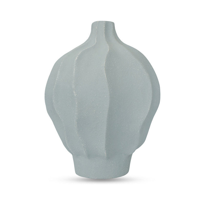 Vase, rond, écomix, silhouette ondulée