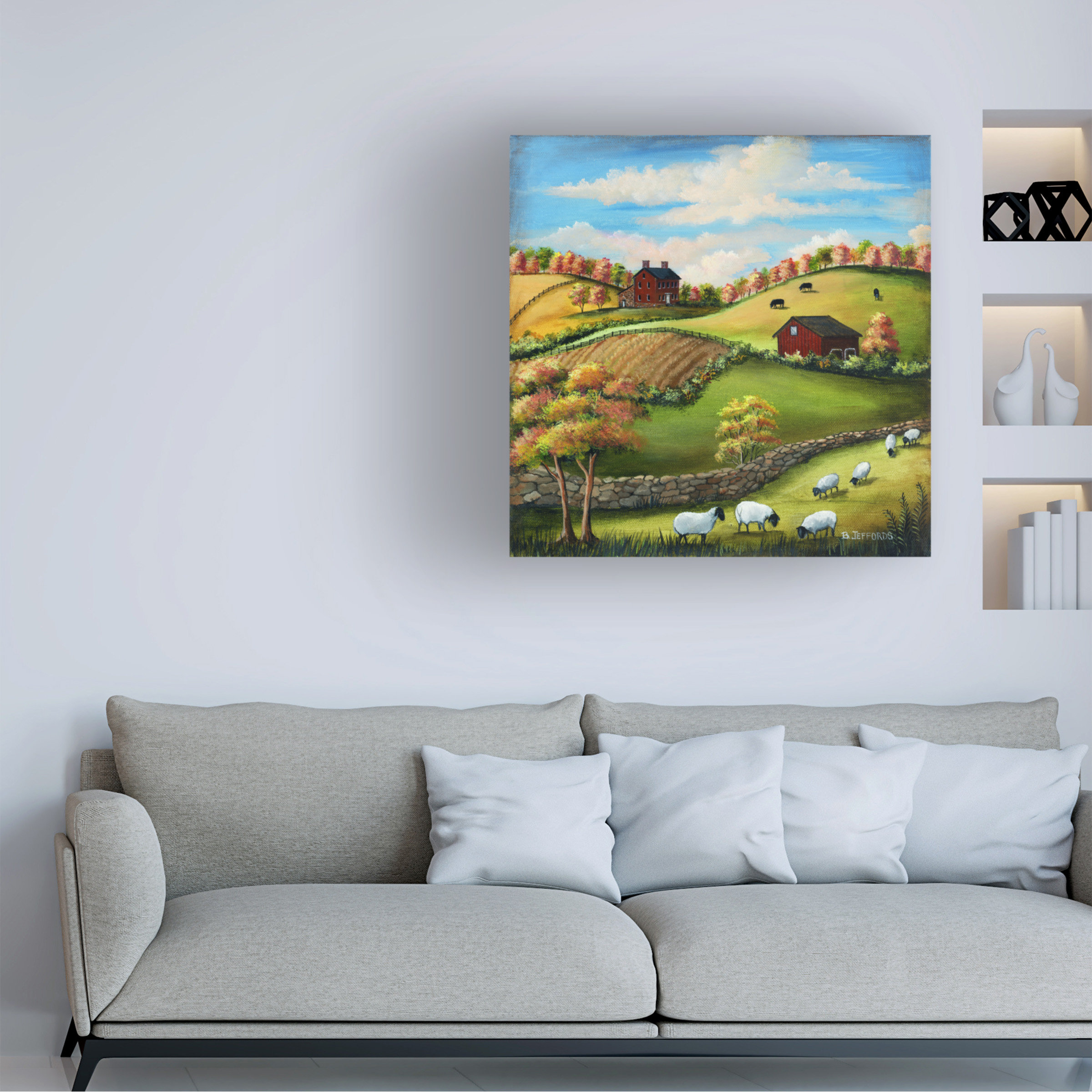 Ophelia & Co. Wrapped Canvas Wall Art - Barbara Jeffords 'Summer Farm ...