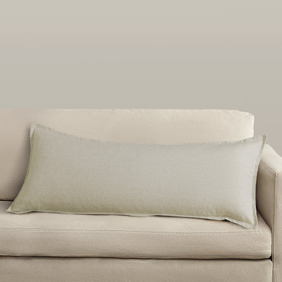 100% Linen French Flax Solid Color Chic Casual Modern Rustic Decorative Lumbar Pillow