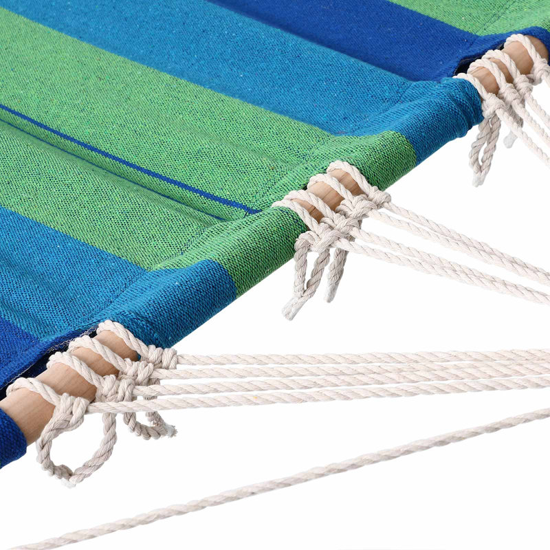 Arseniy Spreader Bar Hammock with Stand, Green/Blue