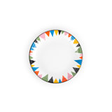 Lisa Congdon x CCH Triangle Enamelware Coupe Salad Plates, Set of 4, Black Rim