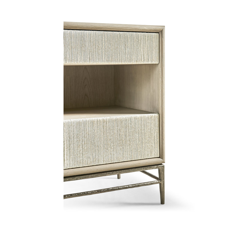 Water 2 - Drawer Solid Wood Nightstand