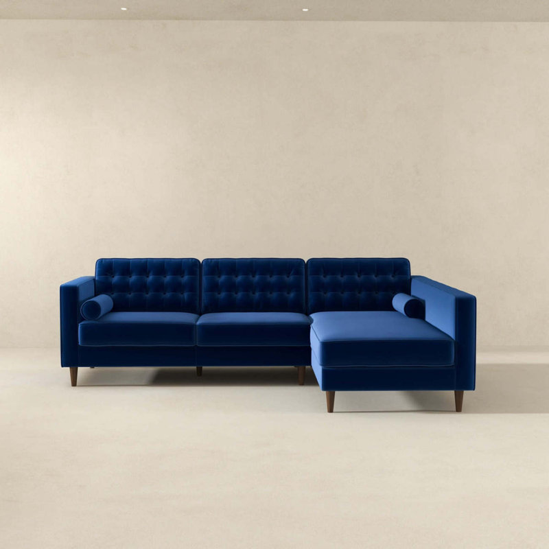 Canapé Moderne, Velours bleu
