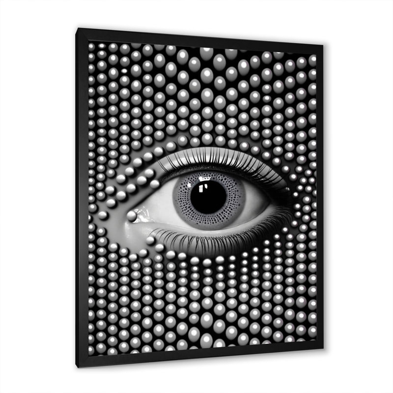 Adish Eye In Circular Infinity I - reproduction sur toile, Cadre photo noir, L 12 po x H 20 po