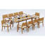 8 Seats 9 Pcs Grade-A Teak Wood Dining Set: 94" Double Extension Rectangle Table And 8 Travota Stacking Arm Chairs #11TV2008-99113191