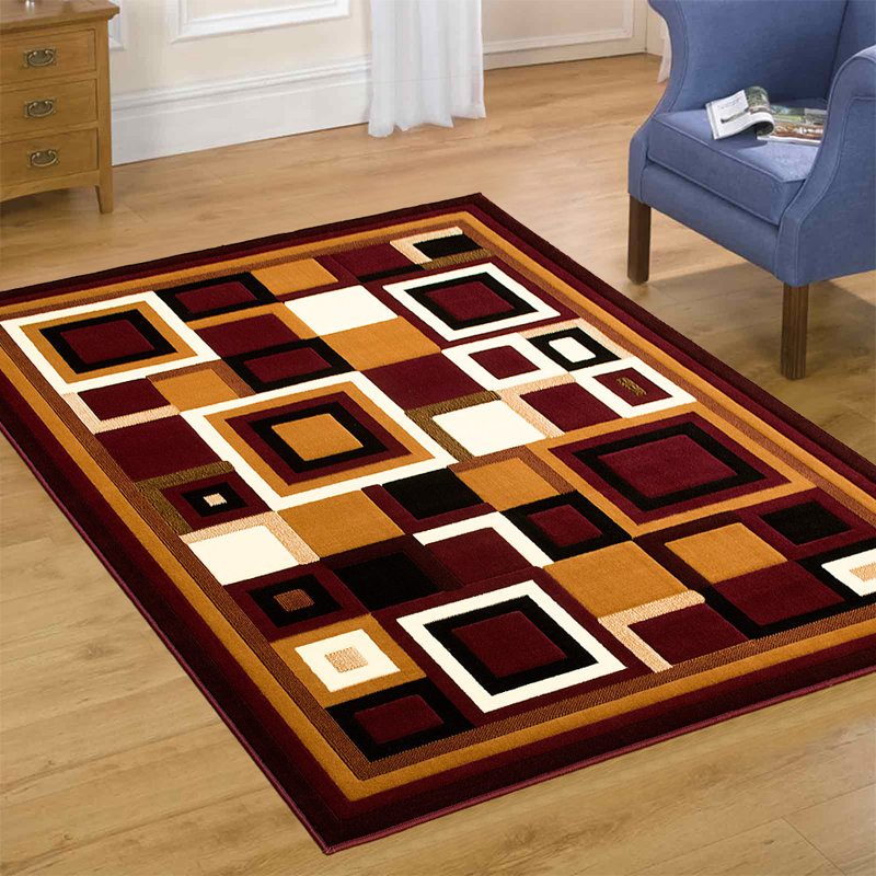 Checkered Indoor Rug, 5'2" x 7'2"