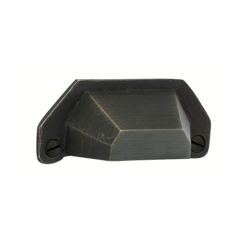 Poignée bac Emtek Sandcast Bronze 4 "d'un centre à l'autre, Patine bronze moyen