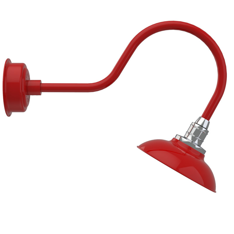 Luminaire de grange d’extérieur à del Ludwicka, H 8po x l 10 po x P 12 po, Rouge cerise
