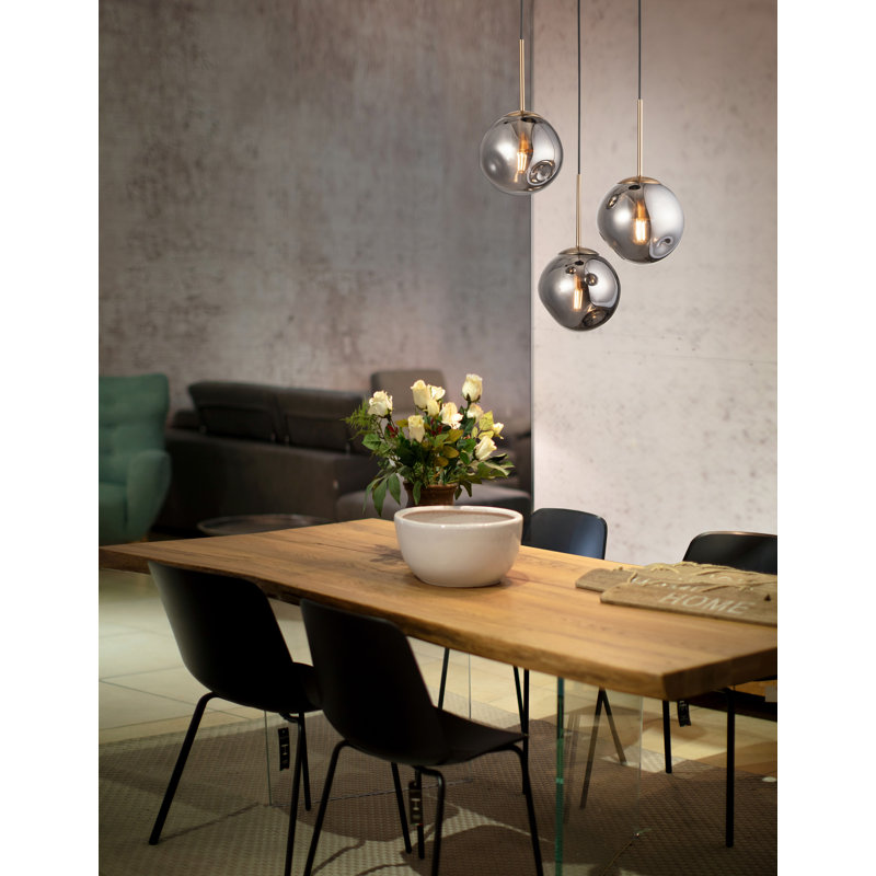 3 - Light Black Cluster Pendant