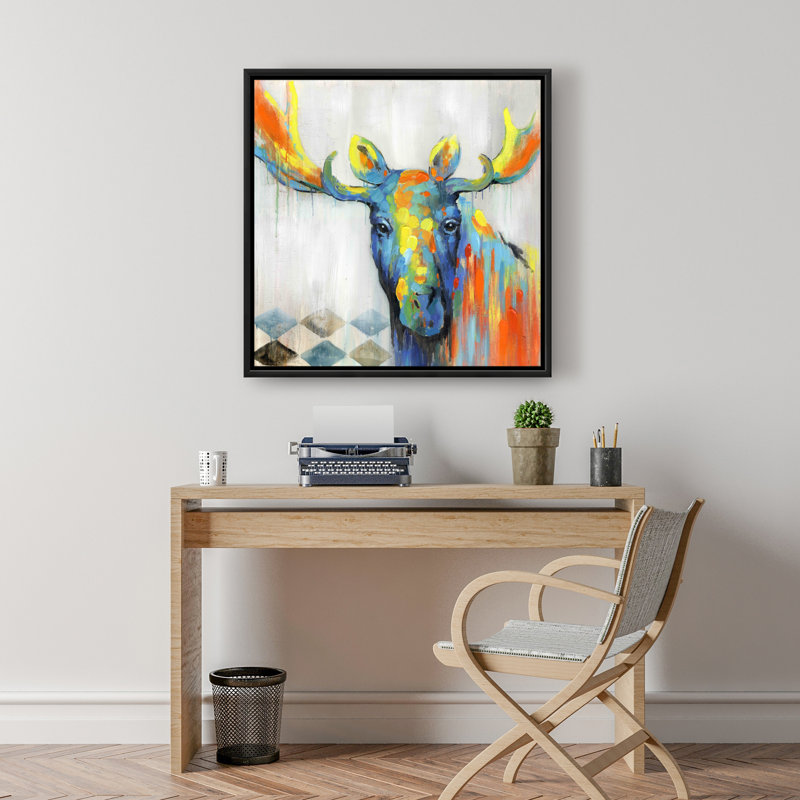 Art sur toile encadré jaune coloré