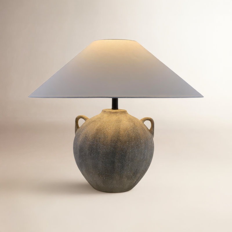 Galey Alix x Livabliss Araya Accent Table Lamp, Gray