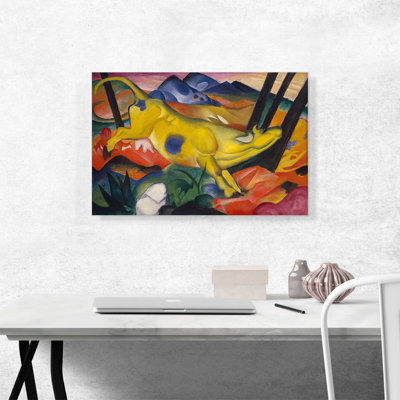 " Yellow Cow 1911 " by Franz Marc Painting Print