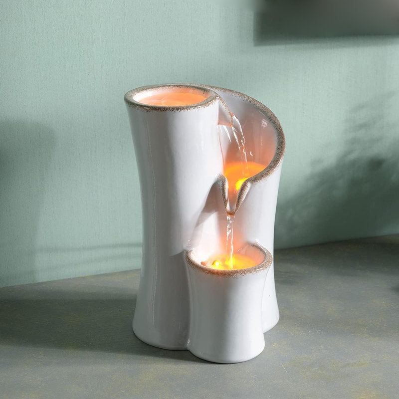 Fontaine de bureau imitation céramique
