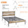 3 Piece Bedroom Set Wood Bed Frame And Nightstand Set Mattress Foundation With Side Table Set
