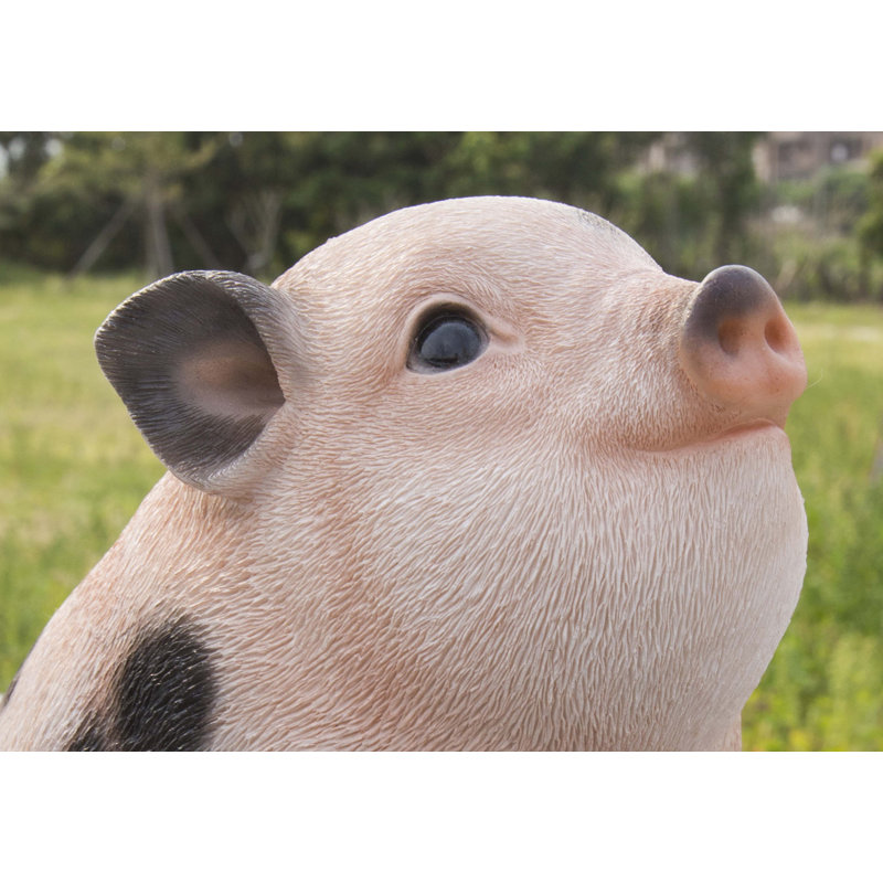 Chubby Piglet Sitting Statue
