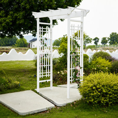 Tonnelle en bois Mimoza White Arbours